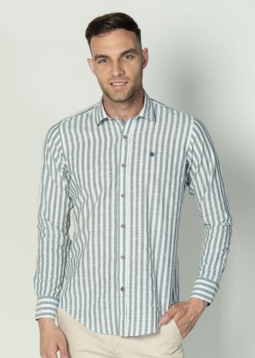 Striped Shirt, Linen look