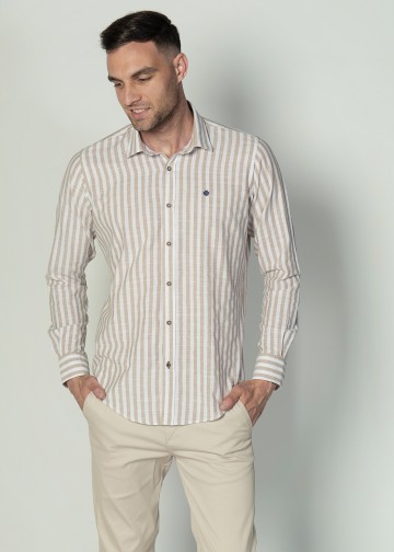 Striped Shirt, Linen look