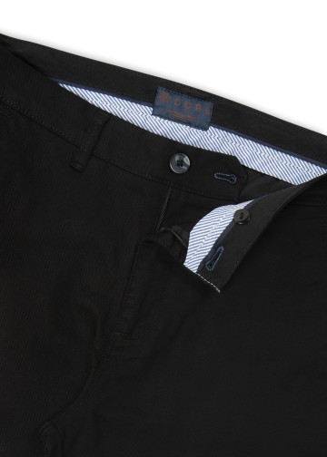 Chino Trousers by Cotton Blend Melange Fabric