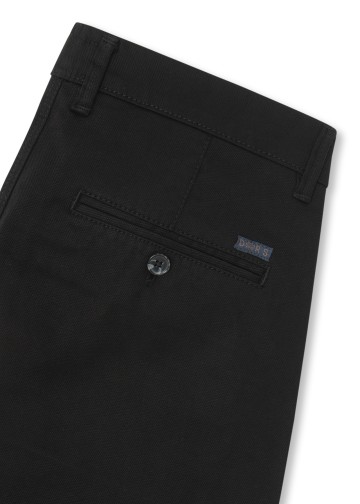 Chino Trousers by Cotton Blend Melange Fabric