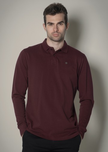 Longsleeves Polo Shirt Pique Fabric, OVERSIZE