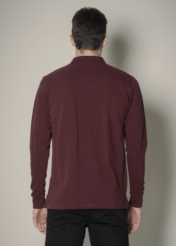 Longsleeves Polo Shirt Pique Fabric, OVERSIZE
