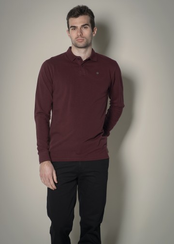 Longsleeves Polo Shirt Pique Fabric, OVERSIZE