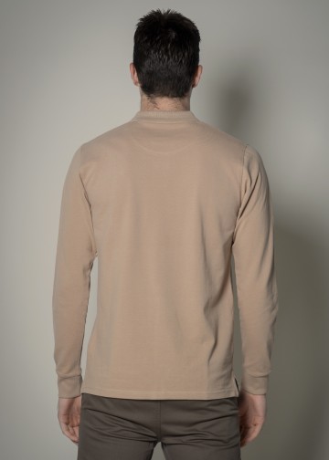 Longsleeves Polo Shirt Pique Fabric