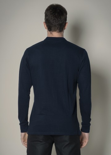Longsleeves Polo Shirt Pique Fabric