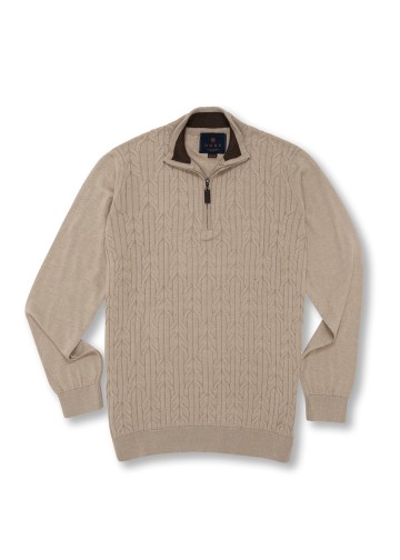 Half Zip Pullover, Cotton Knit