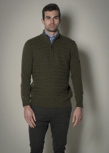 Half Zip Pullover, Wool blend