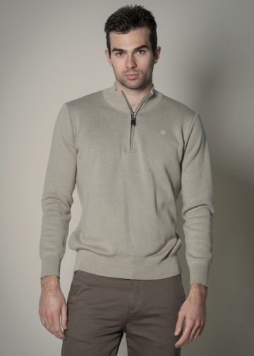 Half Zip Pullover, Cotton Knit