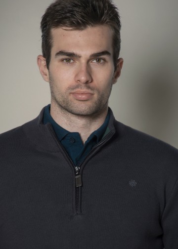 Half Zip Pullover, Cotton Knit
