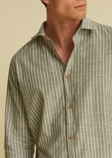 Striped Shirt, Linen look