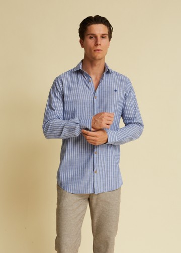 Striped Shirt, Linen look
