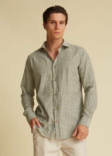 Striped Shirt, Linen look