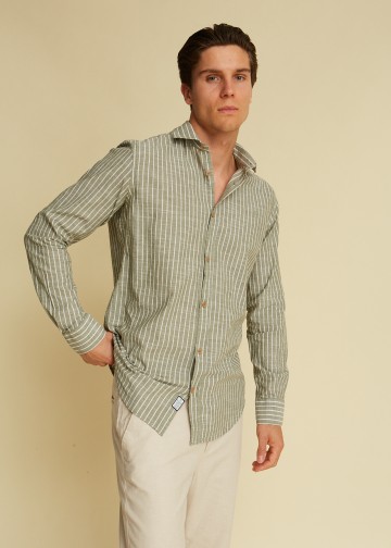 Striped Shirt, Linen look