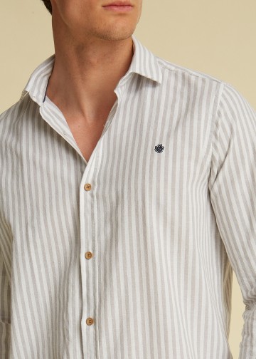 Striped Shirt, Linen look