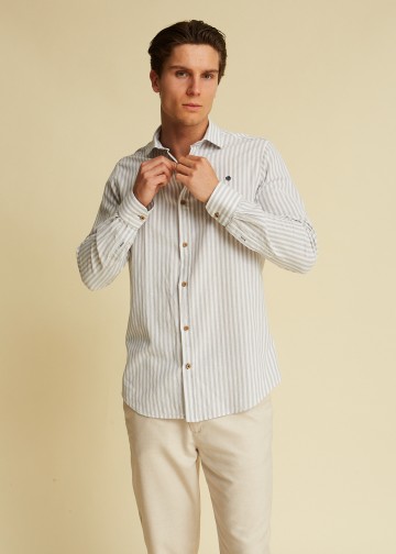 Striped Shirt, Linen look