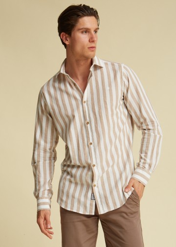 Striped Shirt, Linen look