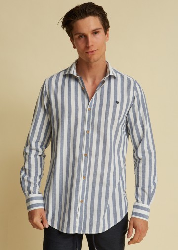 Striped Shirt, Linen look