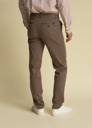 Chino Trousers by Cotton Pique Dobby fabric