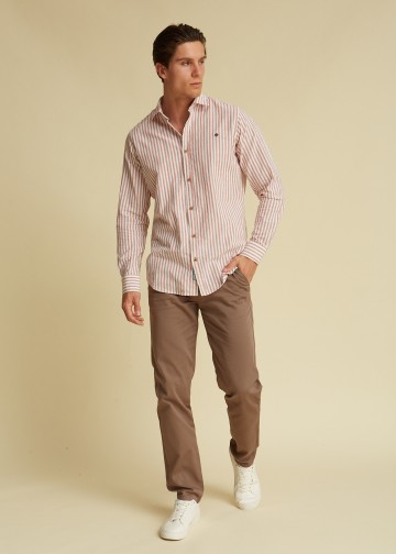Chino Trousers by Cotton Pique Dobby fabric