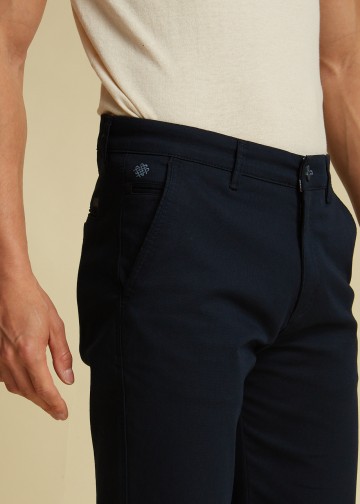 Chino Trousers by Cotton Pique Dobby fabric