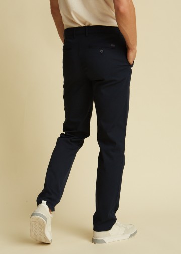 Chino Trousers by Cotton Pique Dobby fabric