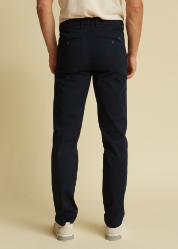 Chino Trousers by Cotton Pique Dobby fabric
