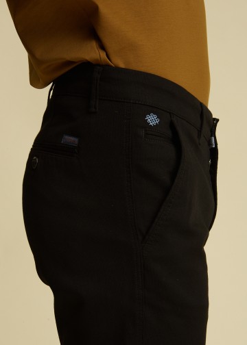 Chino Trousers by Cotton Pique Dobby fabric
