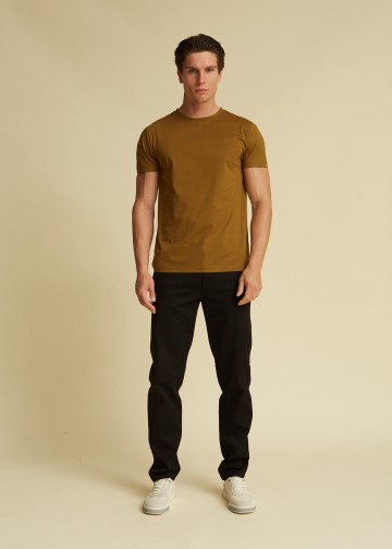 Chino Trousers by Cotton Pique Dobby fabric
