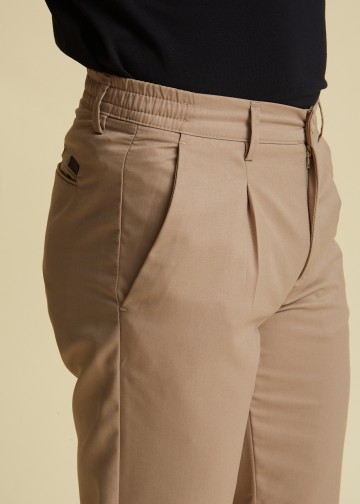 Chino Trousers with Elastic Waist