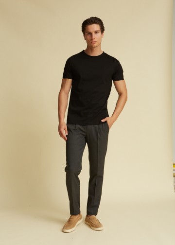 Chino Trousers with Elastic Waist