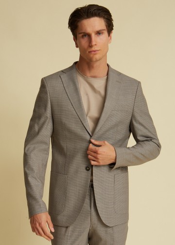 Blazer Micro Plaid Fabric