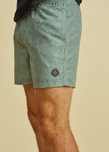 Pattern Printed Swimming Shorts