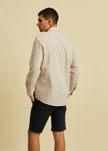Striped Color Dress Shirt, OVERSIZE