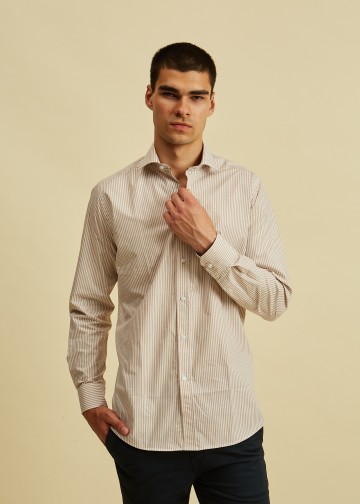 Striped Color Dress Shirt, OVERSIZE