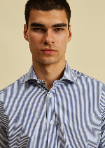 Striped Color Dress Shirt, OVERSIZE