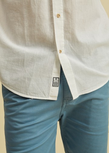 Solid Color Linen Shirt