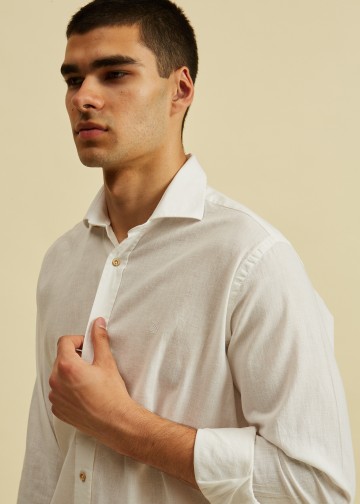 Solid Color Linen Shirt
