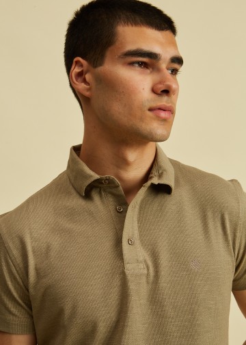 Polo Shirt, Slub Knitted Fabric