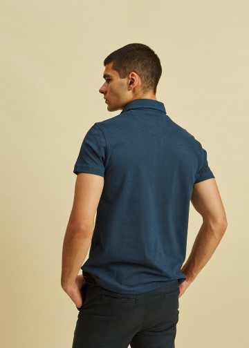 Polo Shirt, Slub Knitted Fabric
