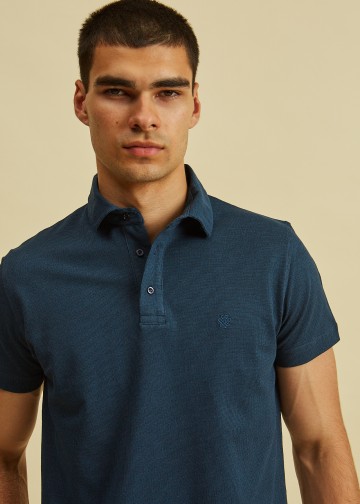 Polo Shirt, Slub Knitted Fabric