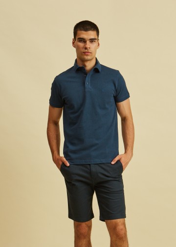 Polo Shirt, Slub Knitted Fabric