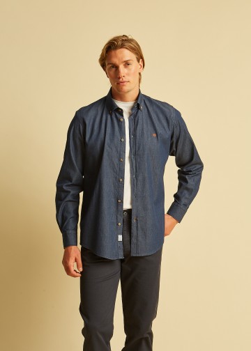 Μονόχρωμο Πουκάμισο Denim