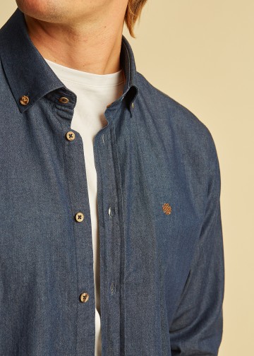 Μονόχρωμο Πουκάμισο Denim