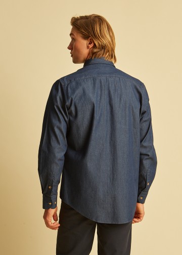 Μονόχρωμο Πουκάμισο Denim