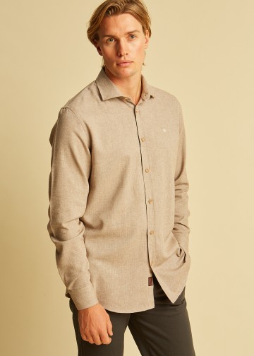 Solid Color Shirt, Herringbone