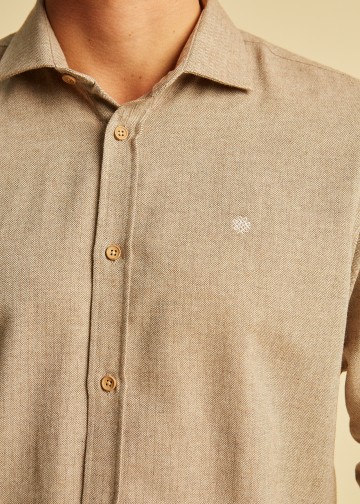 Solid Color Shirt, Herringbone