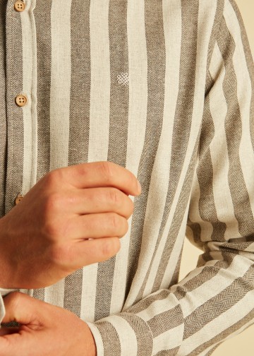 Striped Shirt, Melange Flannel