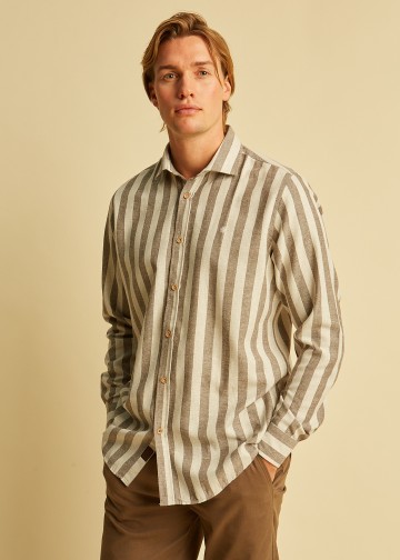 Striped Shirt, Melange Flannel