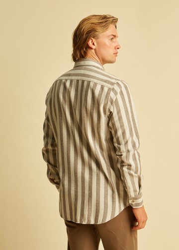 Striped Shirt, Melange Flannel
