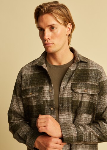 Plaid Over-Shirt, Melange Flannel
